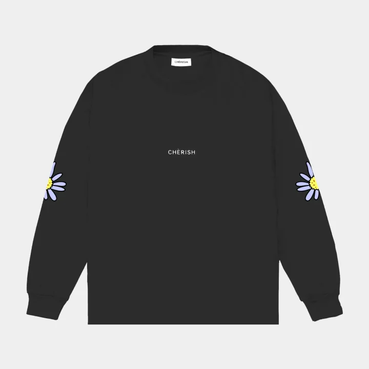Flower In Love Black - Long Sleeve